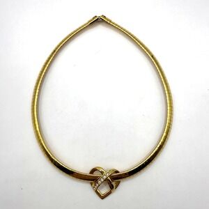 Vintage Gold Tone Snake Chain Necklace –‎ Classic Minimalist Jewelry